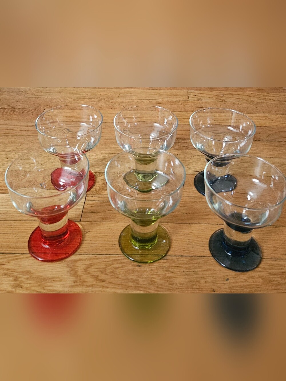 *Libbey Catalina Vintage Margarita Glasses, Thick Stemmed. Set Of 6
